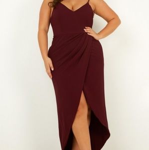 Maroon Wrap Dress